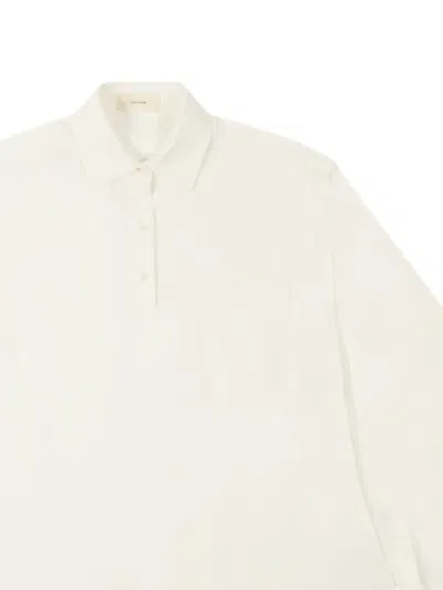 The Row Cotton Polo Shirt In White