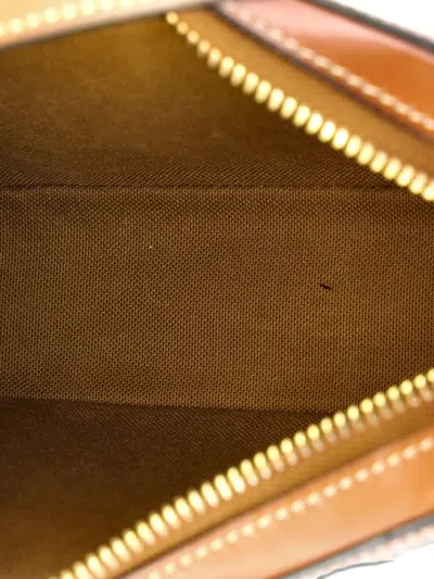 Pre-owned Celine Logo Camera Bag Printed Triomphe Coated Canvas Small Crossbody Bag In Brown