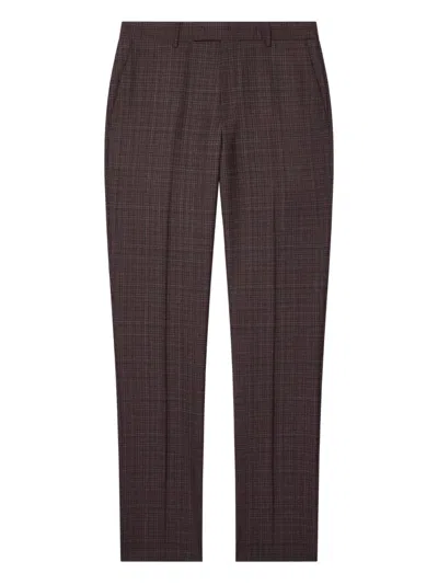 Paul Smith The Brierley Checked Wool Suit In Brown
