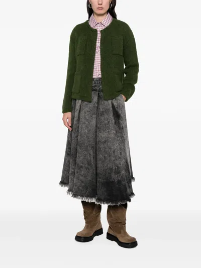 Lna Pocket Cardigan In Green