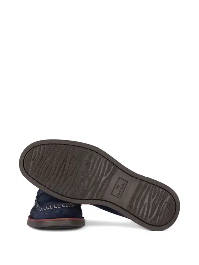 Ps By Paul Smith Stitched Suede Loafers In Blue
