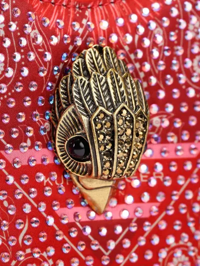 Kurt Geiger Embellished Heart Cross Body Bag In Red