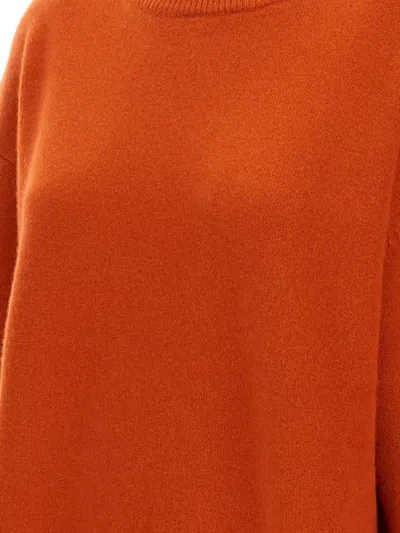Extreme Cashmere Ribbed Crew-neck Sweater In Orange