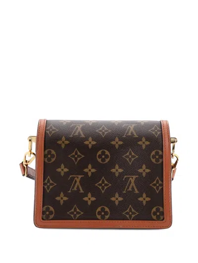 Pre-owned Louis Vuitton Dauphine Shoulder Bag Reverse Monogram Canvas Mini Crossbody Bag In Brown