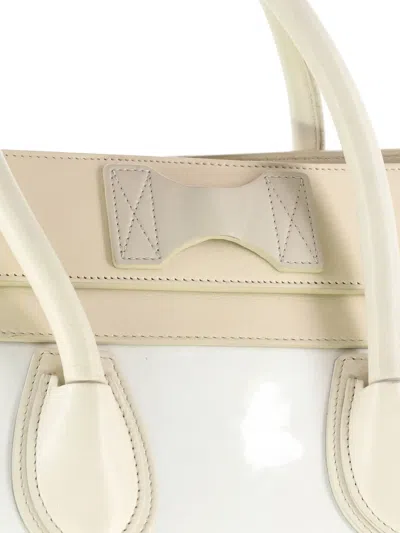 Pre-owned Celine Bicolor Luggage Bag Leather Mini Satchel In Neutral