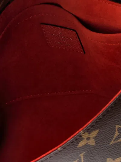 Pre-owned Louis Vuitton Saint Placide Handbag Monogram Canvas And Leather Shoulder Bag In Brown