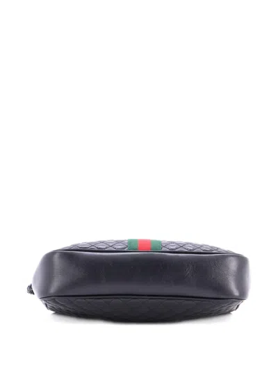 Pre-owned Gucci Trapuntata Camera Bag Quilted Leather Small Crossbody Bag In Black