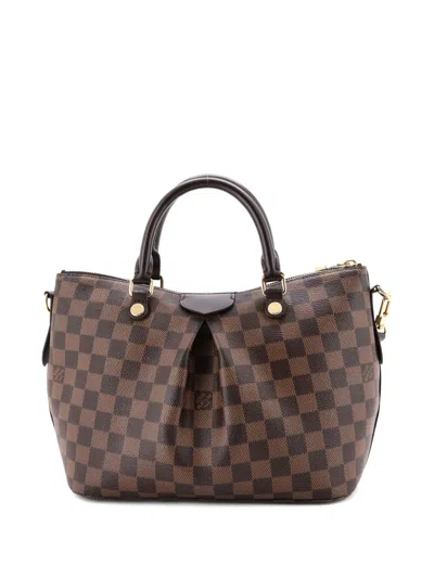 Pre-owned Louis Vuitton Siena Handbag Damier Pm Satchel In Brown