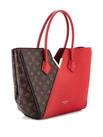 Pre-owned Louis Vuitton Kimono Handbag Monogram Canvas And Leather Mm Tote Bag In Brown