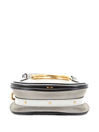 Pre-owned Chloé Nile Leather Small Crossbody Bag In Gray