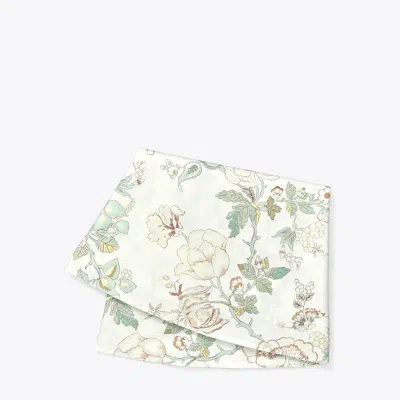 Tory Burch Happy Times Bouquet Round Tablecloth, 90" In White