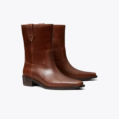 Tory Burch City Western Ankle Boot In Brown