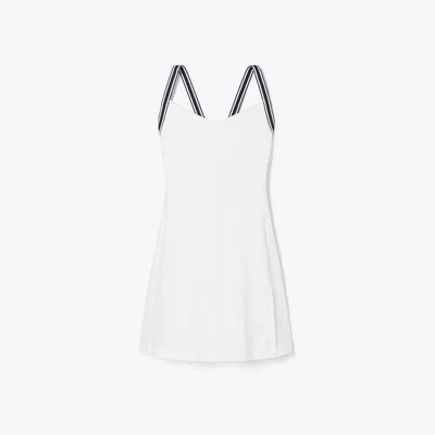 Tory Sport Tory Burch Performance Jersey Cross-back Tennis Dress In White
