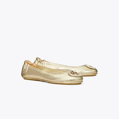 Tory Burch Minnie Travel Ballet In Yellow
