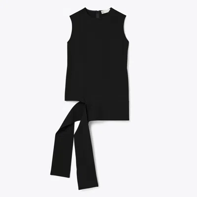 Tory Burch Crepe Wrap Top In Black