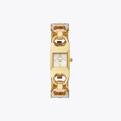 Tory Burch Double T Link Mop/gold In Gold