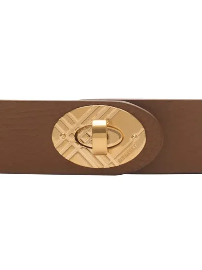 Burberry Cotswoods Leather Belt In Brown