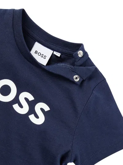 Bosswear Logo-print Cotton T-shirt In Blue