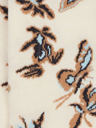 Paul Smith Floral-print Socks In White