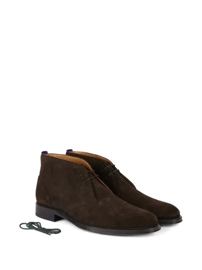 Ps By Paul Smith Lace-up Suede Desert Boots In Brown