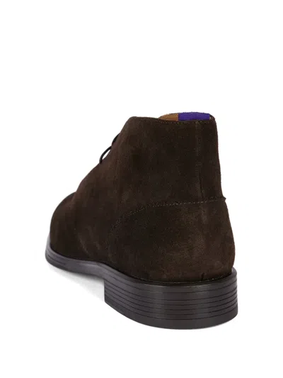 Ps By Paul Smith Lace-up Suede Desert Boots In Brown