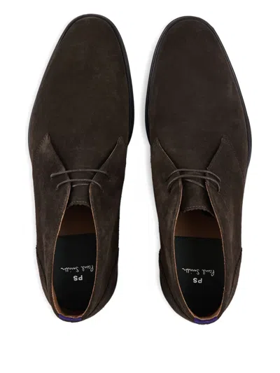 Ps By Paul Smith Lace-up Suede Desert Boots In Brown