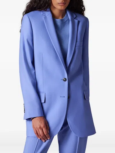 Ps By Paul Smith Button Jacket In Blue