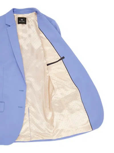 Ps By Paul Smith Button Jacket In Blue