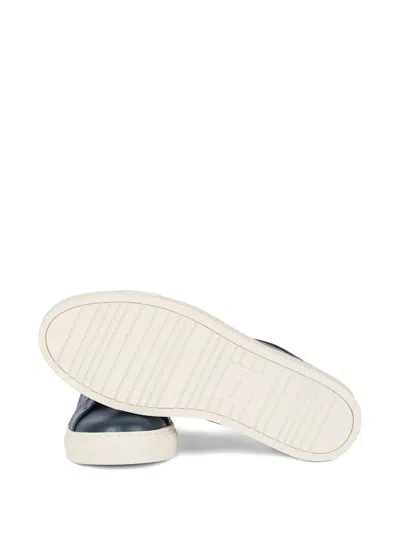 Paul Smith Signature-pinstripe Pattern Low-top Sneakers In Blue