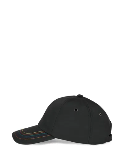 Paul Smith Topstitching-detail Baseball Cap In Black
