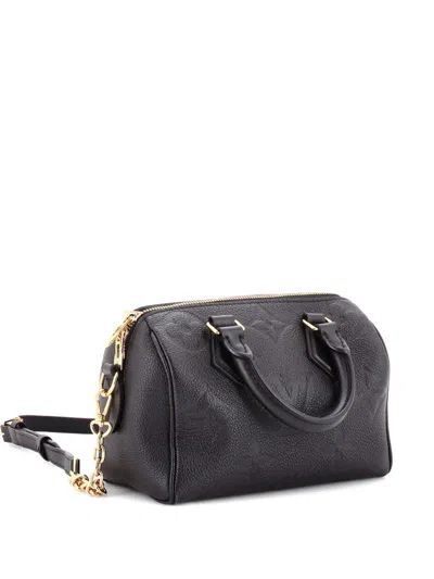 Pre-owned Louis Vuitton Speedy Bandouliere Bag Monogram Empreinte Giant 20 Crossbody Bag In Black