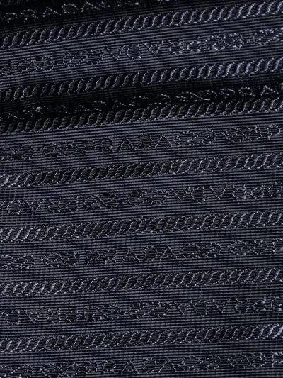 Pre-owned Prada Double Zip Lux Saffiano Leather Large Tote Bag In Blue