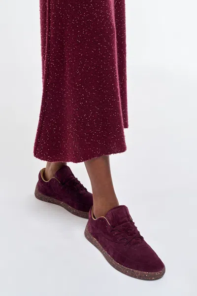 Gabriela Hearst Ohio Slip-on Sneaker In Bordeaux Nubuck In Burgundy