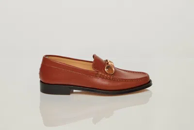 Gabriela Hearst Melchora Stone Loafer In Cognac Leather In Brown