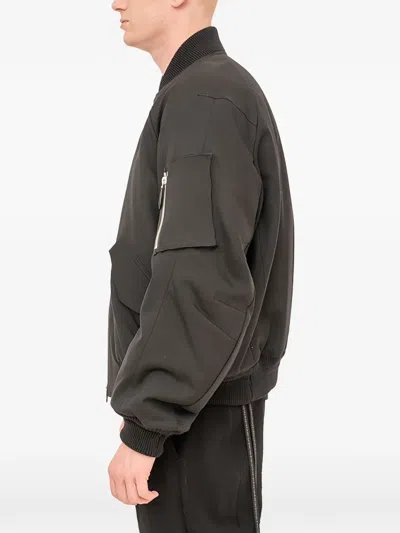 Devoa Ma-1 Bomber Jacket In Black