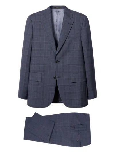 Paul Smith The Brierley Check Wool Suit In Blue