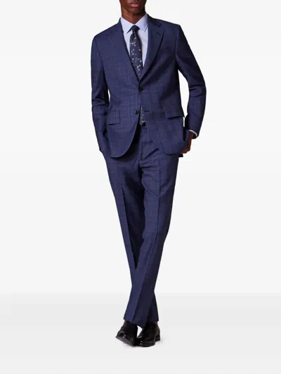 Paul Smith The Brierley Check Wool Suit In Blue