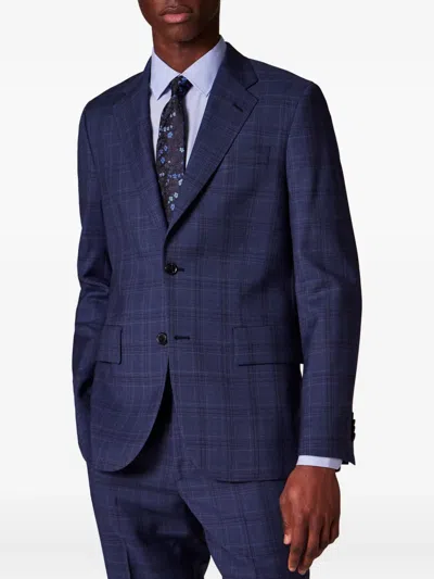 Paul Smith The Brierley Check Wool Suit In Blue
