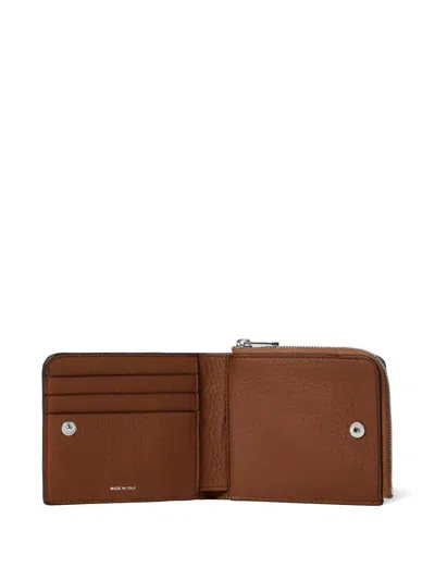 Paul Smith Zip-around Multi-stripe Wallet In Brown