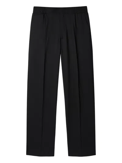 Paul Smith Elasticated-waistband Concealed-fastening Trousers In Black