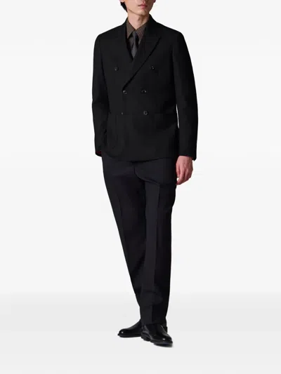 Paul Smith Elasticated-waistband Concealed-fastening Trousers In Black