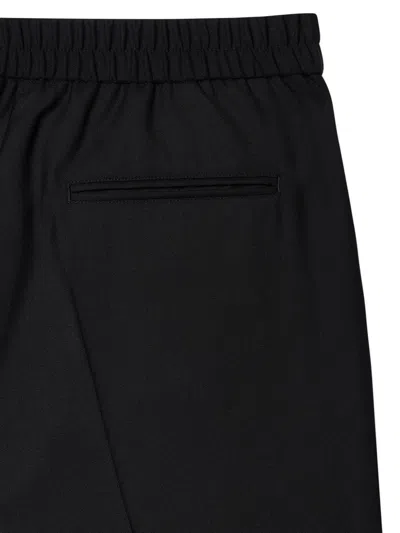 Paul Smith Elasticated-waistband Concealed-fastening Trousers In Black