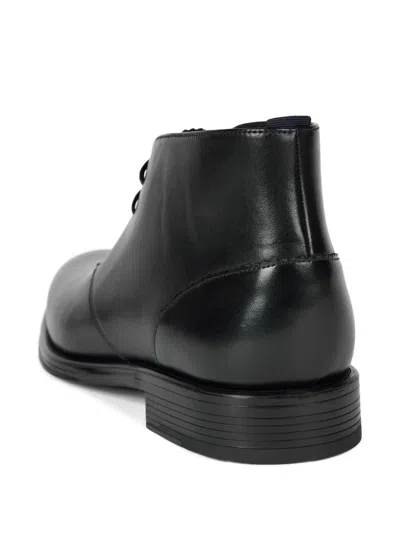 Ps By Paul Smith Lace-up Leather Desert Boots In Black