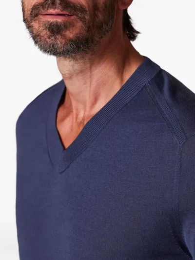 Paul Smith V-neck Sweater In Blue