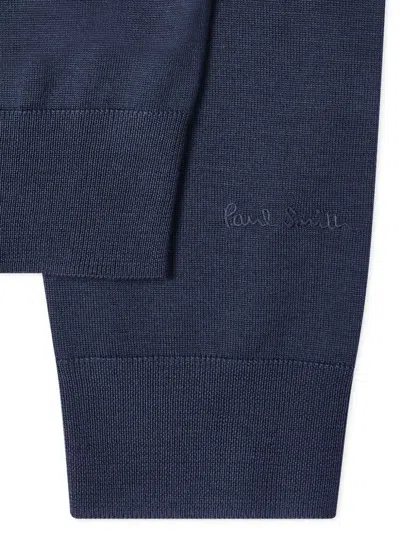 Paul Smith V-neck Sweater In Blue