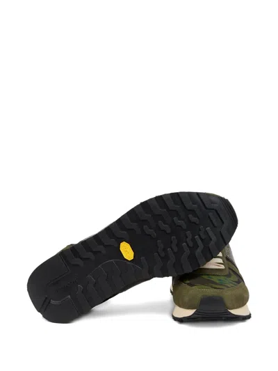 Paul Smith Eighties Camouflage Leather Sneakers In Green