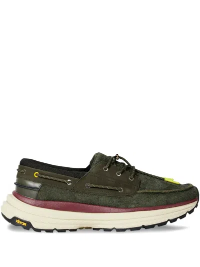 Ps By Paul Smith Boat-lace Suede Sneakers In Green