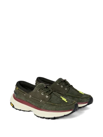 Ps By Paul Smith Boat-lace Suede Sneakers In Green
