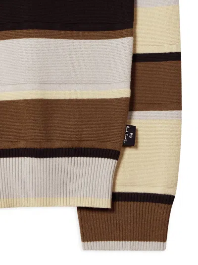 Ps By Paul Smith Stripe-pattern Crew-neck Sweater In Multi