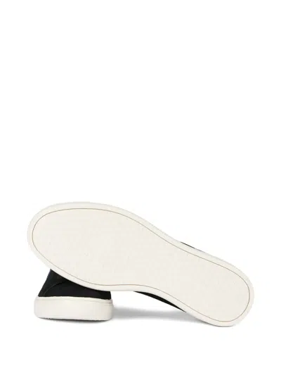 Ps By Paul Smith Black Suede 'rex' Embroidery Trainers In Black